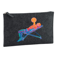 Kulturbeutel Fitness Training Bench Press bunte...