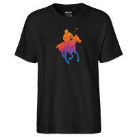 Herren T-Shirt Polo Spieler bunte Silhouette