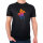 Herren T-Shirt Polo Spieler bunte Silhouette