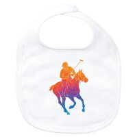 Baby L&auml;tzchen Polo Spieler bunte Silhouette