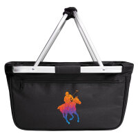 Einkaufskorb faltbar Polo Spieler bunte Silhouette 20...