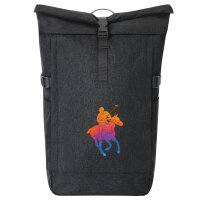 Kurierrucksack Polo Spieler bunte Silhouette 30-44 Liter...