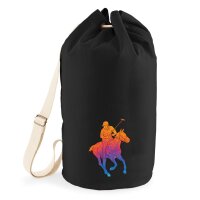 Seesack Polo Spieler bunte Silhouette 20 Liter Black