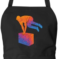 Sch&uuml;rze Parkour Freerunning bunte Silhouette