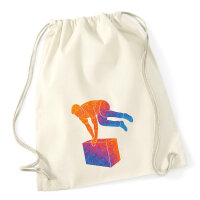 Turnbeutel Parkour Freerunning bunte Silhouette 12 Liter