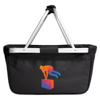 Einkaufskorb faltbar Parkour Freerunning bunte Silhouette...