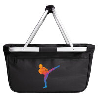 Einkaufskorb faltbar Kickboxen bunte Silhouette 20 Liter...