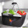 Einkaufskorb faltbar Kickboxen bunte Silhouette 20 Liter Black