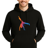 Unisex Hoodie Capoeira bunte Silhouette