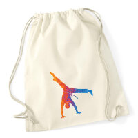 Turnbeutel Capoeira bunte Silhouette 12 Liter
