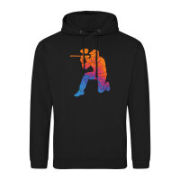 Unisex Hoodie Paintball bunte Silhouette