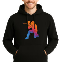 Unisex Hoodie Paintball bunte Silhouette