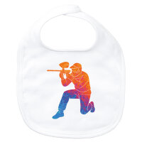 Baby Lätzchen Paintball bunte Silhouette...