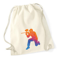 Turnbeutel Paintball bunte Silhouette 12 Liter