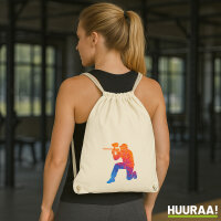 Turnbeutel Paintball bunte Silhouette 12 Liter