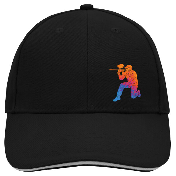 Kappe Paintball bunte Silhouette