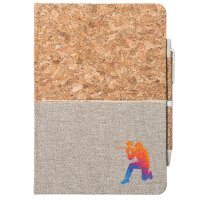 Notizbuch A5 Paintball bunte Silhouette 80 Blatt inkl. Kugelschreiber