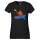 Damen T-Shirt Canoeing Kajakfahren bunte Silhouette