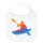 Baby Lätzchen Canoeing Kajakfahren bunte Silhouette Klettverschluss