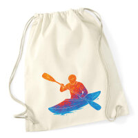 Turnbeutel Canoeing Kajakfahren bunte Silhouette 12 Liter