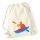 Turnbeutel Canoeing Kajakfahren bunte Silhouette 12 Liter
