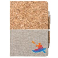 Notizbuch A5 Canoeing Kajakfahren bunte Silhouette 80...