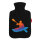Wärmflasche Canoeing Kajakfahren bunte Silhouette