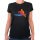 Damen T-Shirt Rudern bunte Silhouette