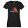 Damen T-Shirt Rudern bunte Silhouette