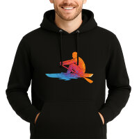 Unisex Hoodie Rudern bunte Silhouette