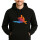 Unisex Hoodie Rudern bunte Silhouette