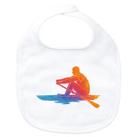 Baby Lätzchen Rudern bunte Silhouette Klettverschluss