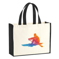 Jutetasche Rudern bunte Silhouette 21 Liter Black