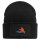 Beanie mit Patch Rudern bunte Silhouette Black