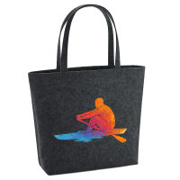 Filz Shopper Rudern bunte Silhouette 22 Liter