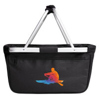 Einkaufskorb faltbar Rudern bunte Silhouette 20 Liter Black
