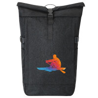 Kurierrucksack Rudern bunte Silhouette 30-44 Liter Black Melange