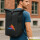 Kurierrucksack Rudern bunte Silhouette 30-44 Liter Black Melange