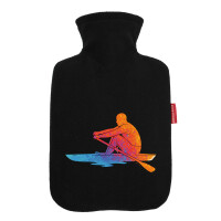 Wärmflasche Rudern bunte Silhouette