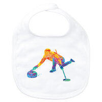 Baby Lätzchen Curling bunte Silhouette Klettverschluss