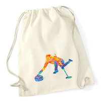 Turnbeutel Curling bunte Silhouette 12 Liter