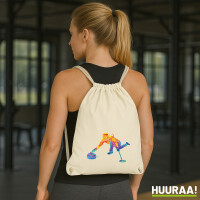 Turnbeutel Curling bunte Silhouette 12 Liter