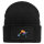 Beanie mit Patch Curling bunte Silhouette Black