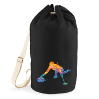 Seesack Curling bunte Silhouette 20 Liter Black