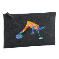 Kulturbeutel Curling bunte Silhouette 1 Liter Charcoal