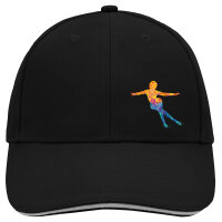 Kappe Eiskunstlauf bunte Silhouette