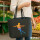Filz Shopper Eiskunstlauf bunte Silhouette 22 Liter