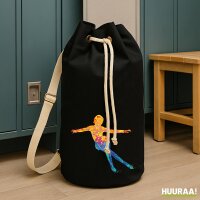 Seesack Eiskunstlauf bunte Silhouette 20 Liter Black
