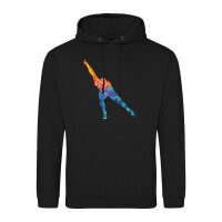 Unisex Hoodie Eisschnelllauf bunte Silhouette