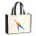Jutetasche Eisschnelllauf bunte Silhouette 21 Liter Black